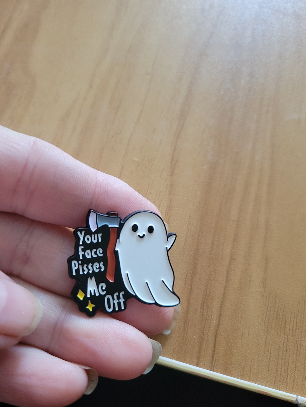 👻BUY 1 GET 1 FREE👻White Cartoon Ghost Enamel Pin - Funny Pet-Themed Accessory
